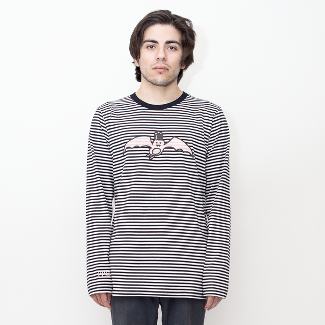 Bunny bat stripe t