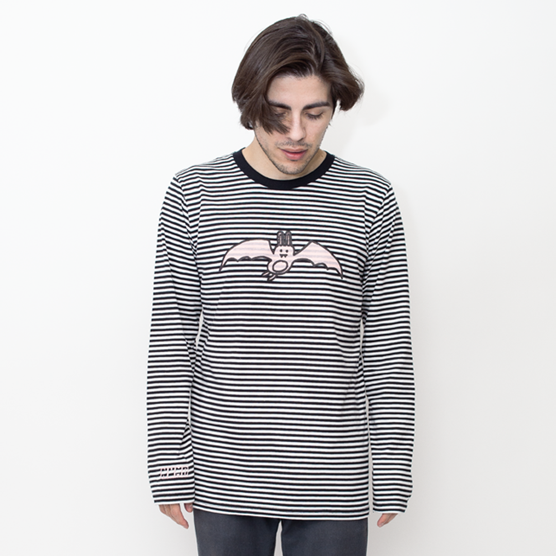 Bunny bat stripe t