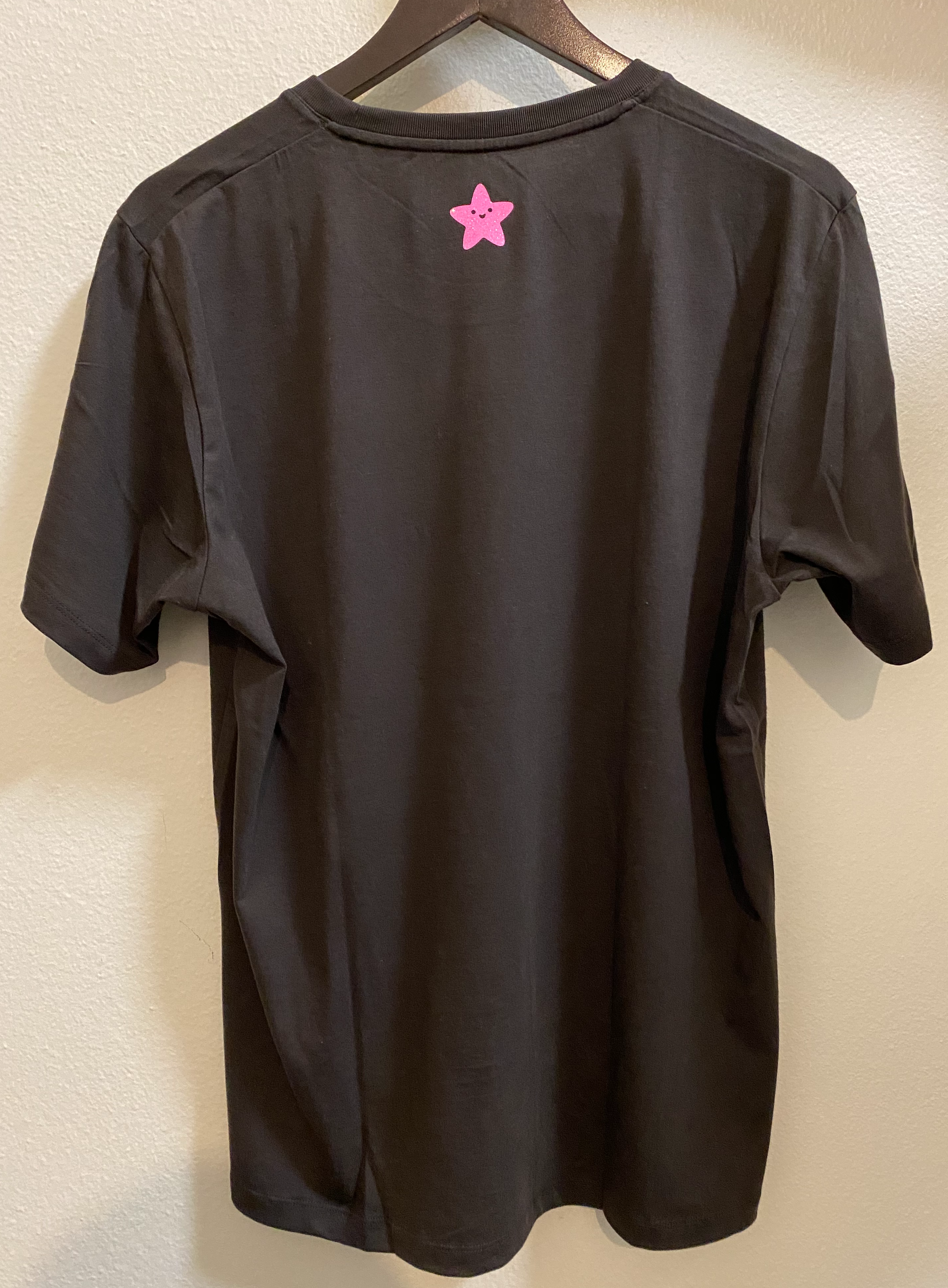 Chocolate Brown Pink Glitter T