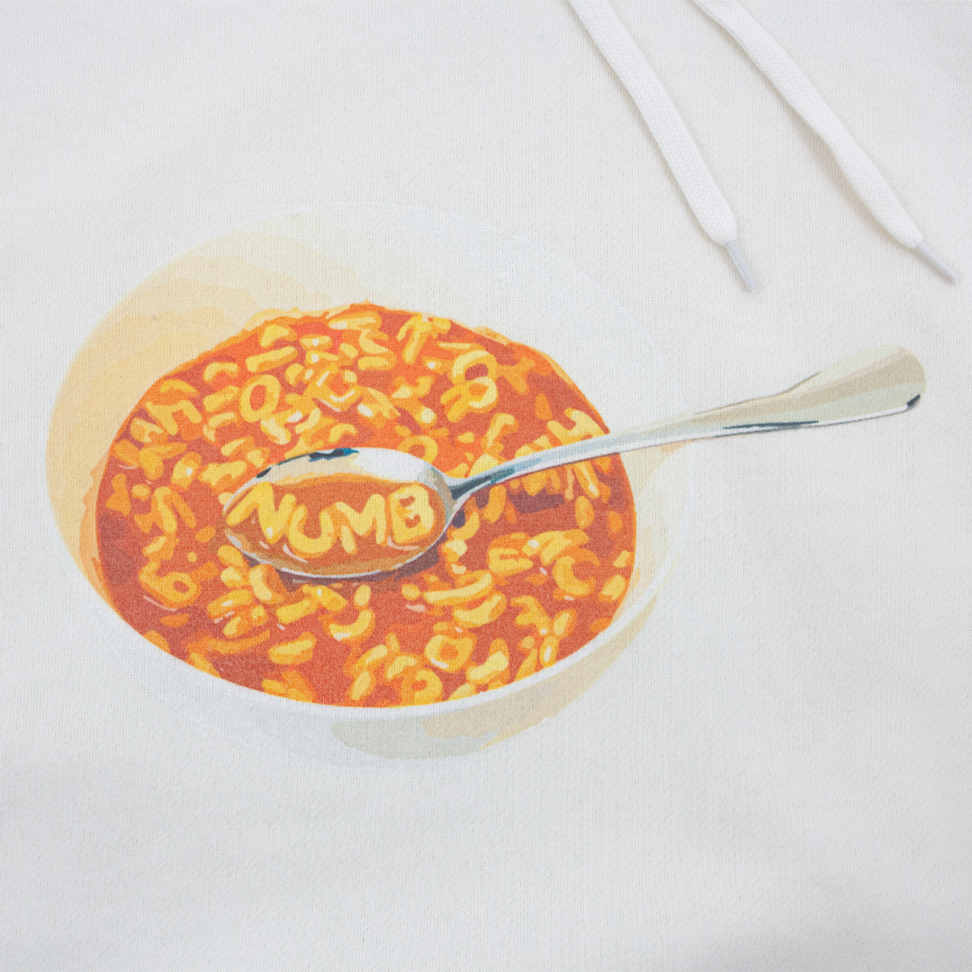 Numb soup cream hoodie