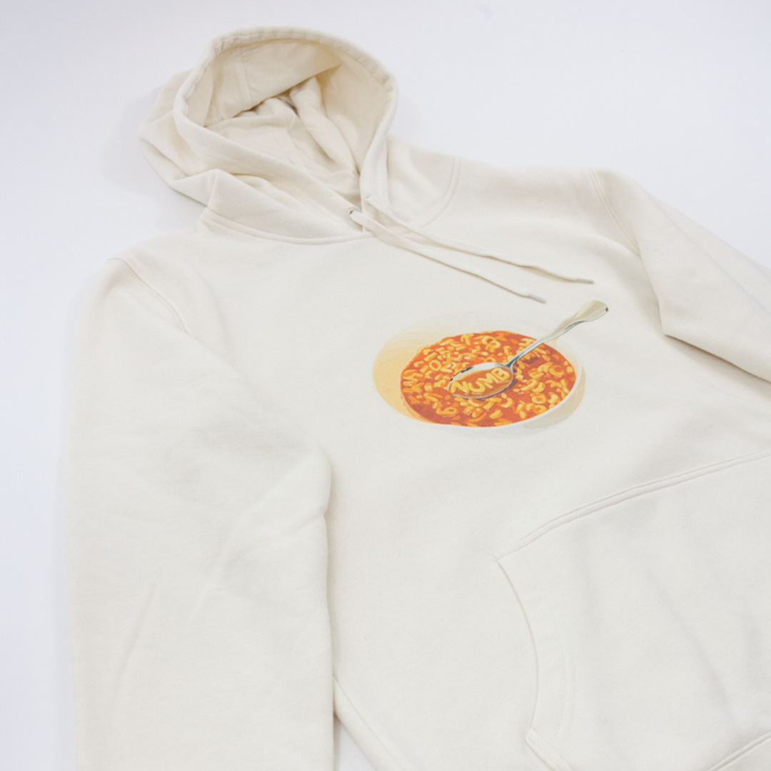 Numb soup cream hoodie