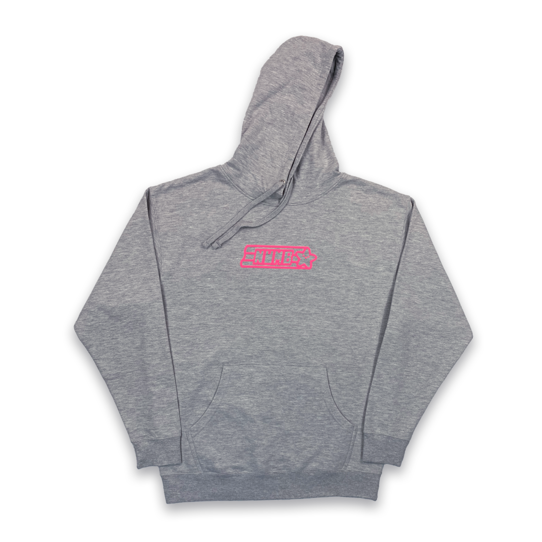 Puff print hoodie heather gray